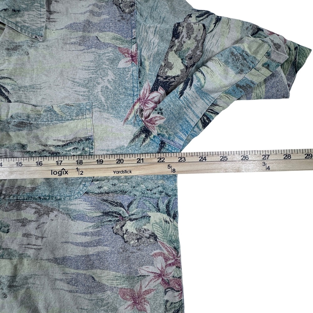 Robert Stock Mens Large Silk Hawaiian‎ Floral Short Sleeve Button Up Shirt - Picture 3 of 6